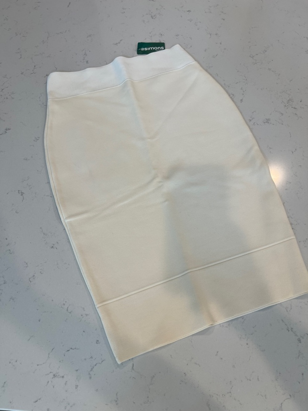 Simons Cream Pencil stretch Skirt